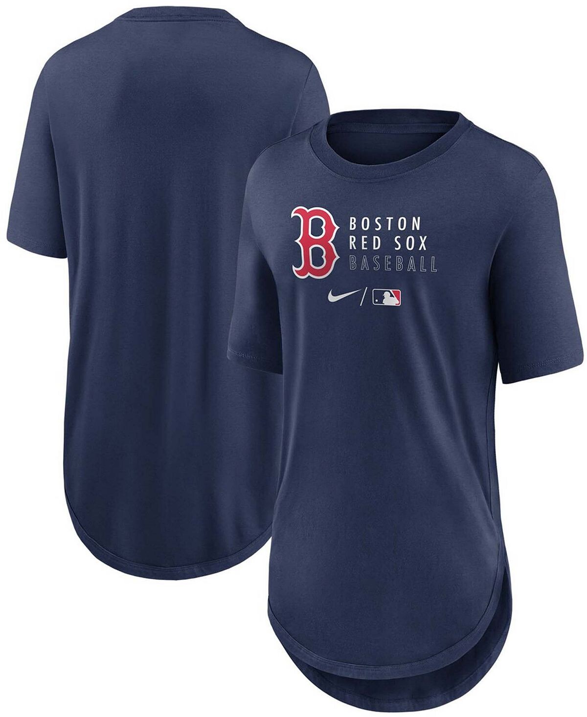 

Женская темно-синяя футболка Boston Red Sox Authentic Collection Baseball Fashion Tri-Blend Nike, темно-синий