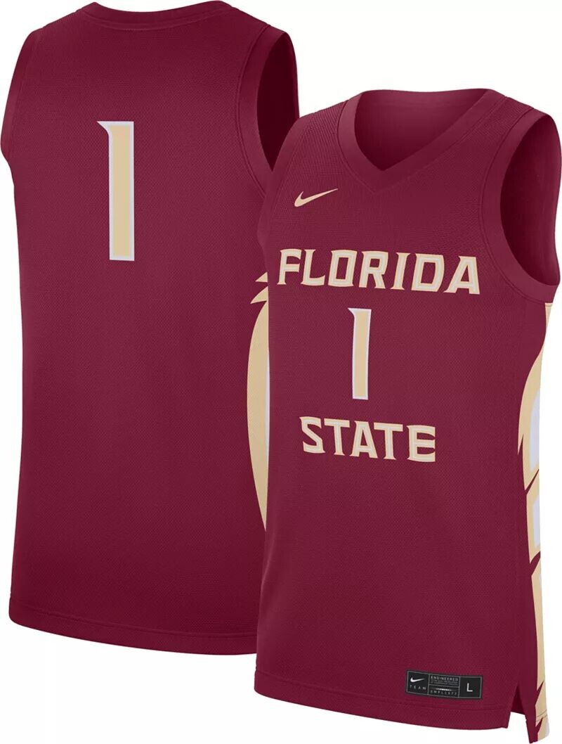

Мужская баскетбольная майка Nike Florida State Seminoles #1 Garnet Replica