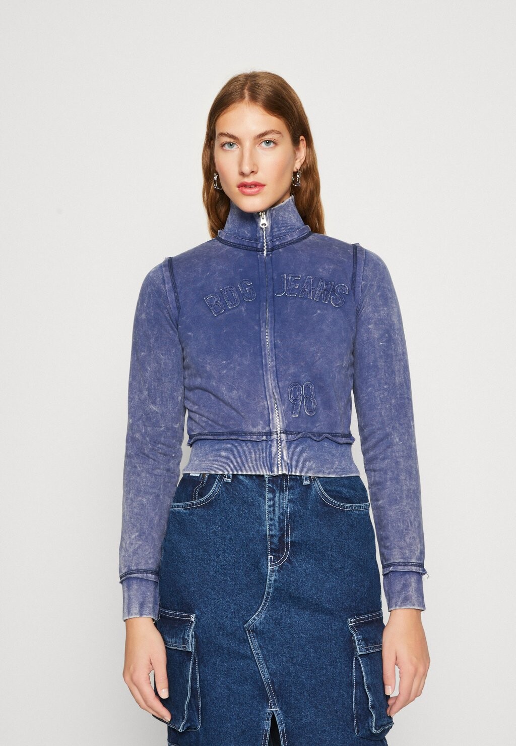 

Толстовка на молнии BDG Urban Outfitters, Синий