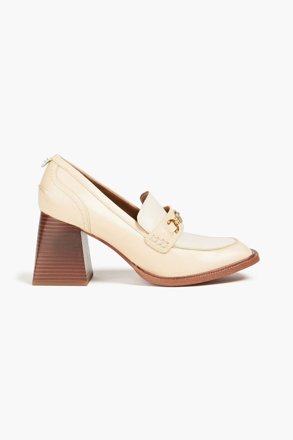 

Двухцветные кожаные лоферы Quincy с декором SAM EDELMAN, кремовый