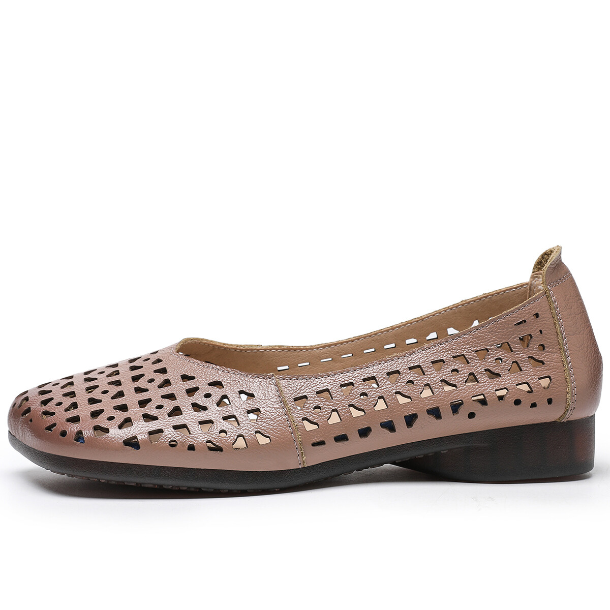 

Туфли женские повседневные Women's Casual Shoes Women's Fapai, цвет Bean paste color openwork