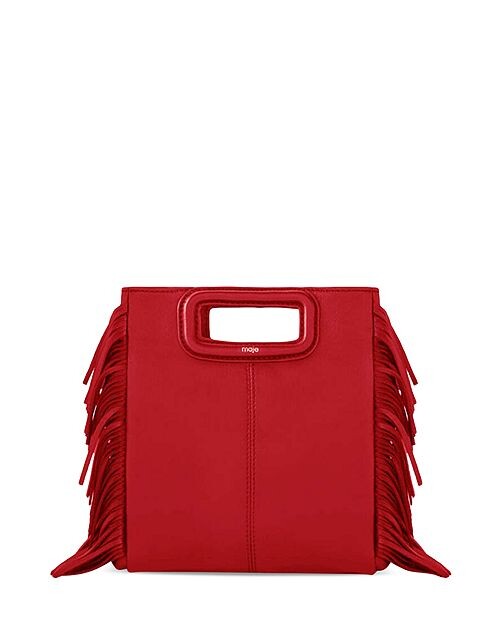 

Кожаная сумка M Maje, цвет Red