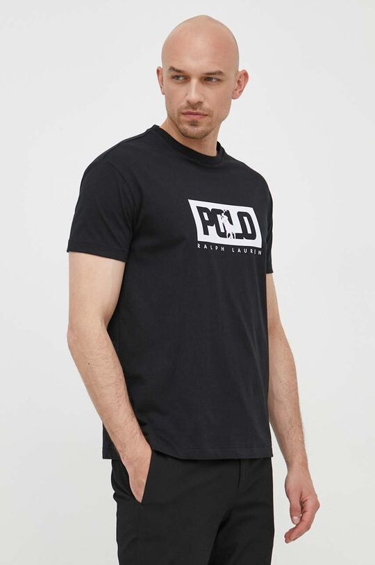 

Хлопковая футболка Polo Ralph Lauren, черный