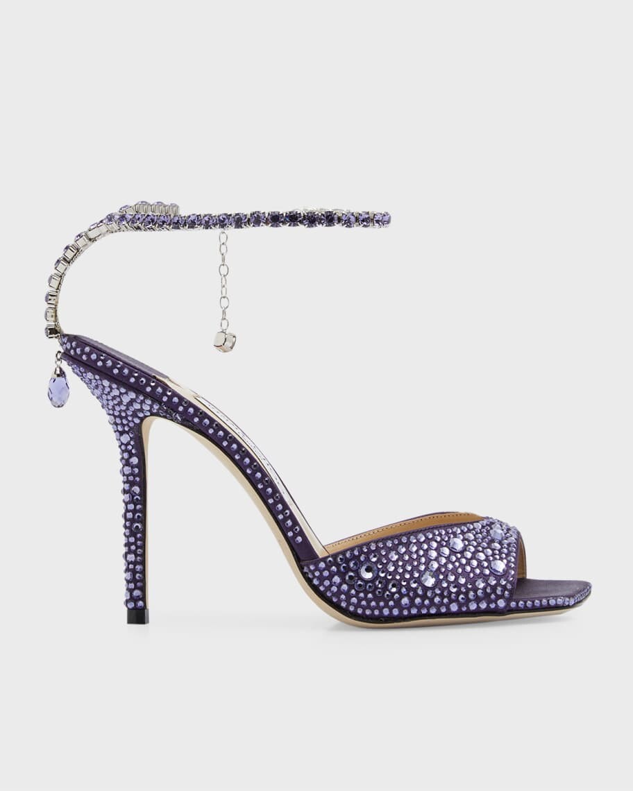 

Босоножки Saeda с кристаллами и ремешком на щиколотке Jimmy Choo