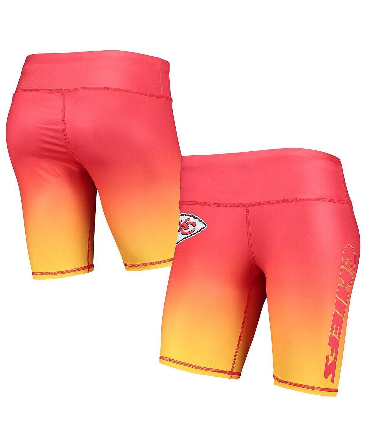 

Женские красные байкерские шорты Kansas City Chiefs с градиентом FOCO, красный