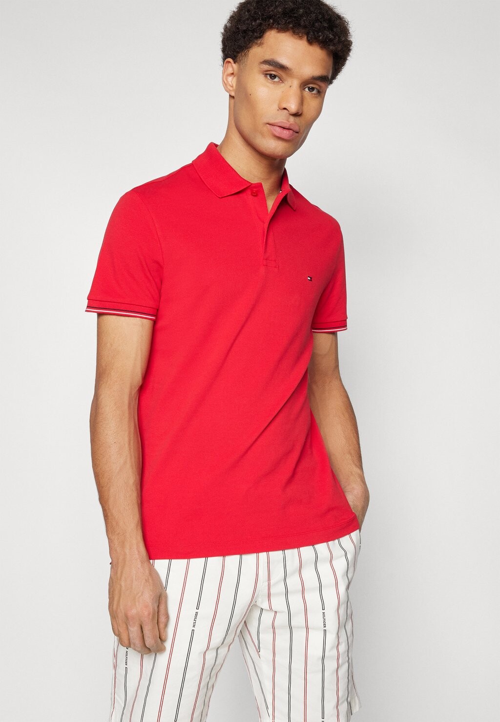 

Рубашка-поло Cuff Embro And Tipping Slim Tommy Hilfiger, ред