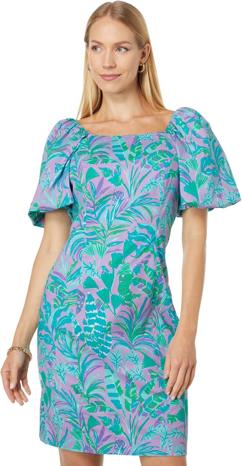 

Платье Lettie Short Sleeve Stretch Lilly Pulitzer, цвет Purple Iris On The Chase