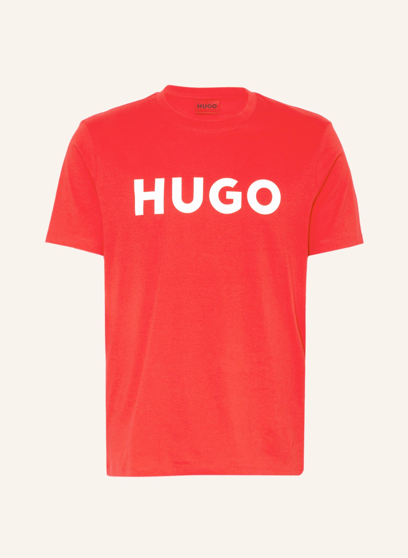 Футболка HUGO DULIVIO, красный бежевая свободная футболка унисекс hugo dulivio hugo red