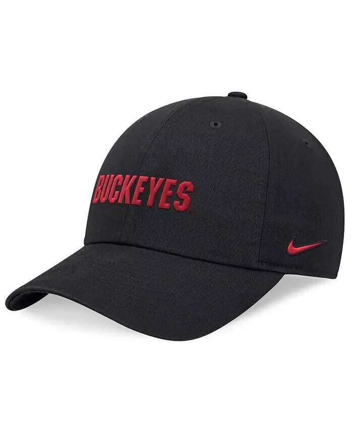 

Мужская черная регулируемая кепка для полевого клуба Ohio State Buckeyes 2024 Nike, черный
