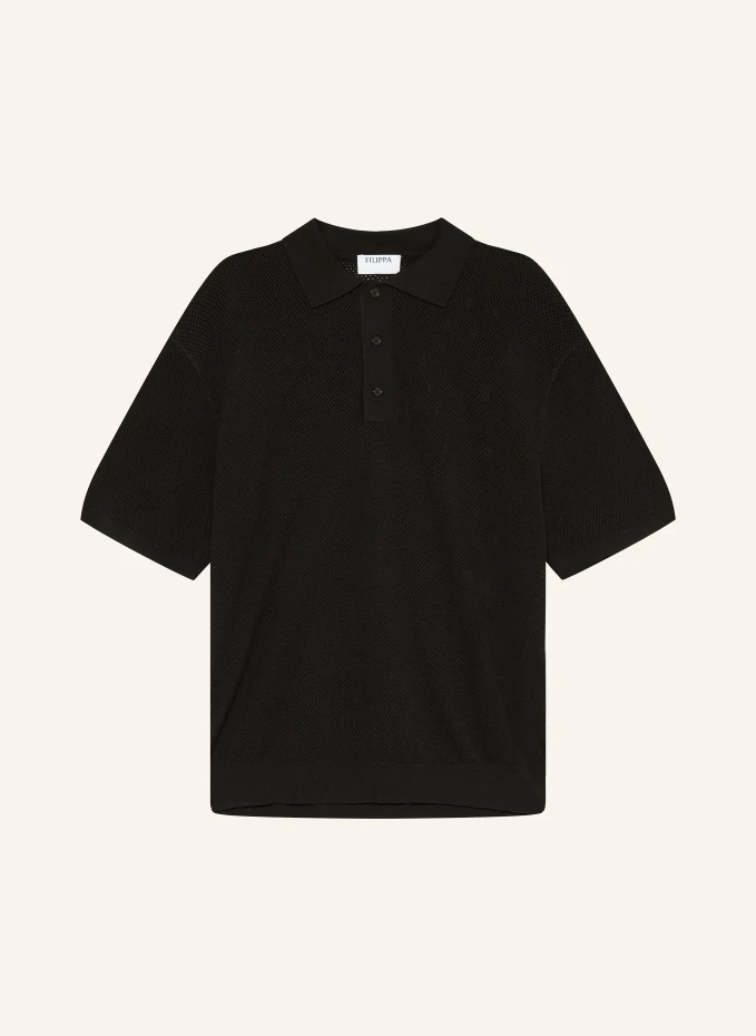 Сетчатая рубашка-поло Filippa K, черный