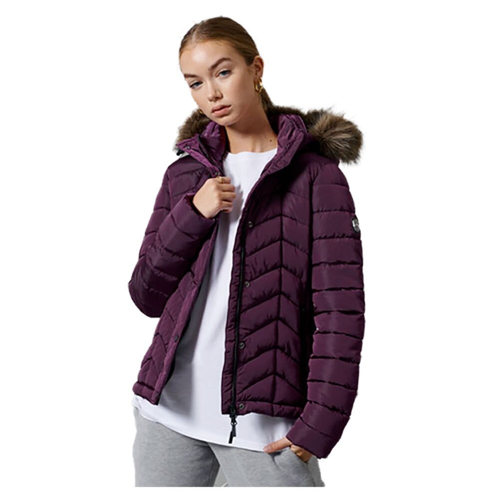 

Куртка Superdry Luxe Fuji Padded, фиолетовый