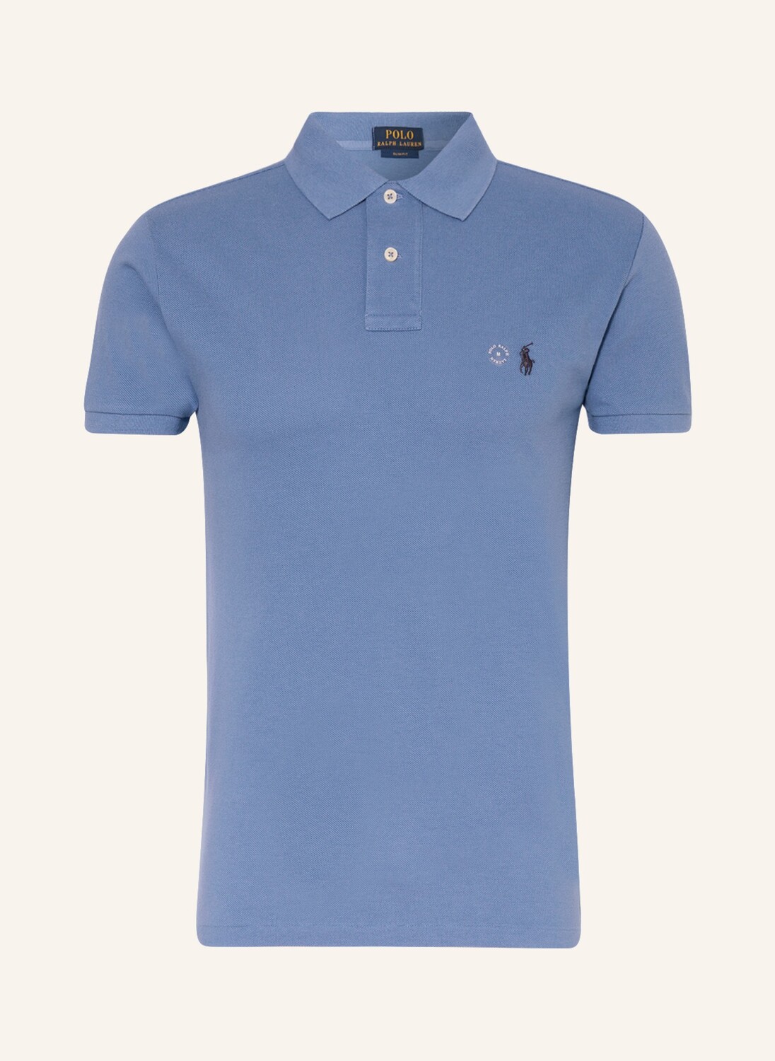 

Рубашка поло POLO RALPH LAUREN Piqué Slim Fit, синий