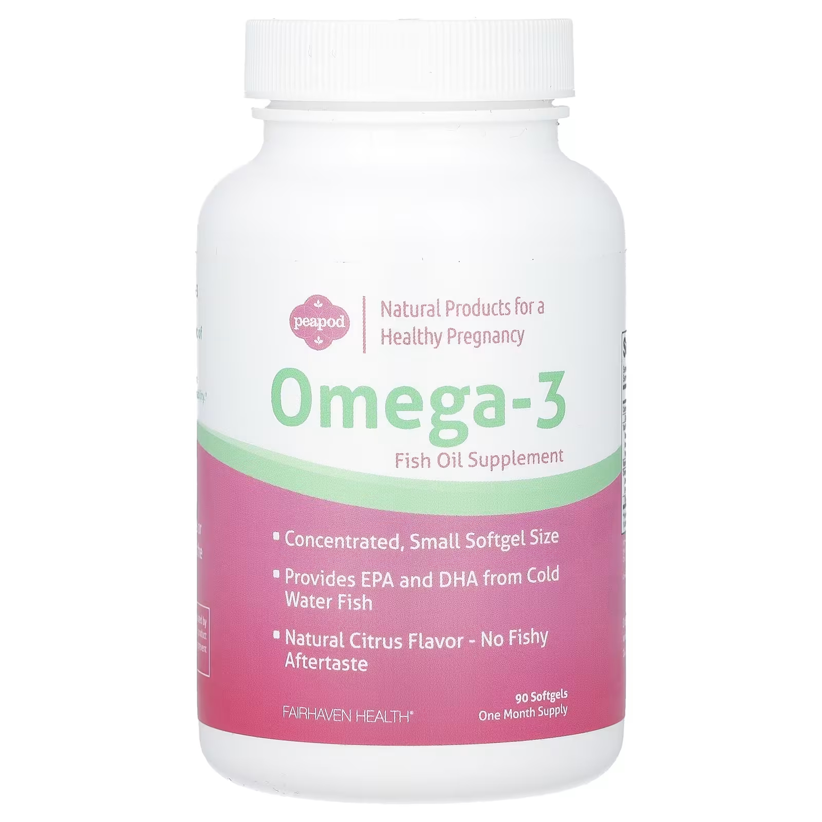 цена Fairhaven Health PeaPod Omega-3 с натуральными цитрусовыми, 90 мягких таблеток