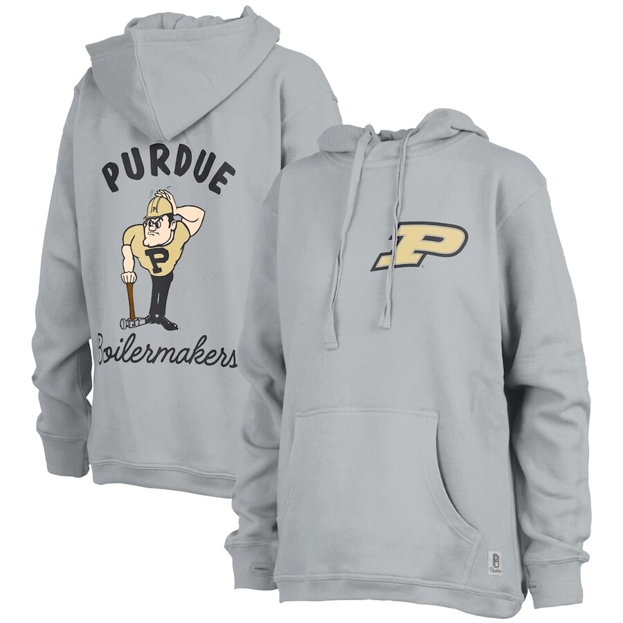 

Пуловер с капюшоном Pressbox Purdue Boilermakers, серый
