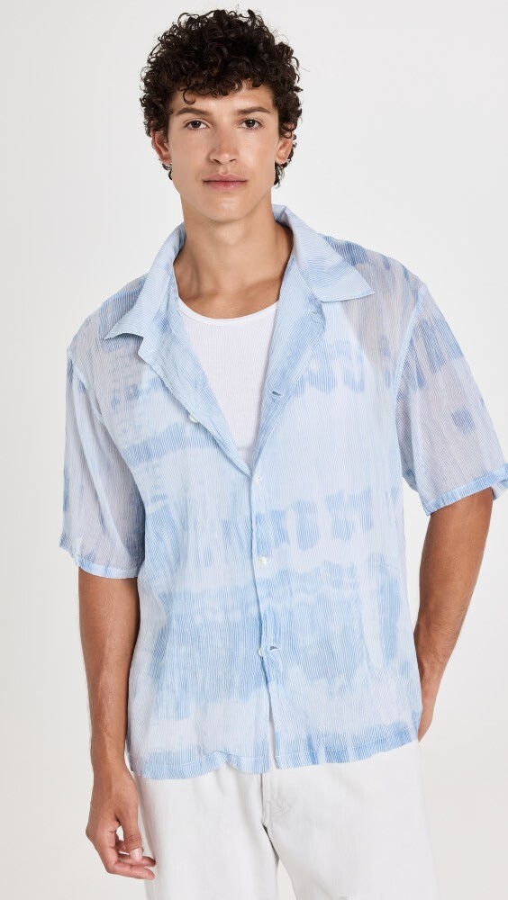 

Рубашка Our Legacy Box Shirt Short Sleeve, синий