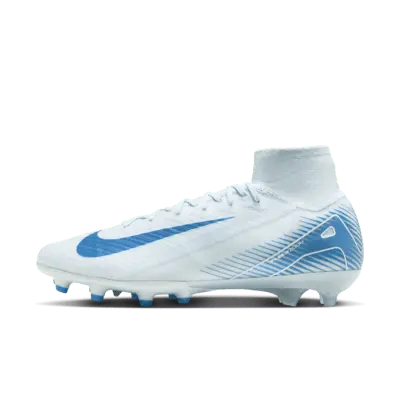 

Бутсы Nike Mercurial Superfly 10 Elite AG-Pro High-Top Soccer Cleats, цвет Glacier Blue/Blue Orbit