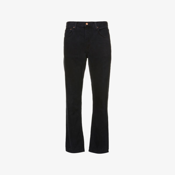 Прямые джинсы узкого кроя Gritty Jackson Nudie Jeans, цвет black forest