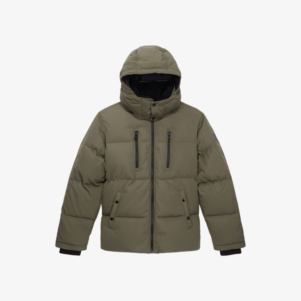 

Стеганый пуховик со съемным капюшоном The Kooples, цвет kaki