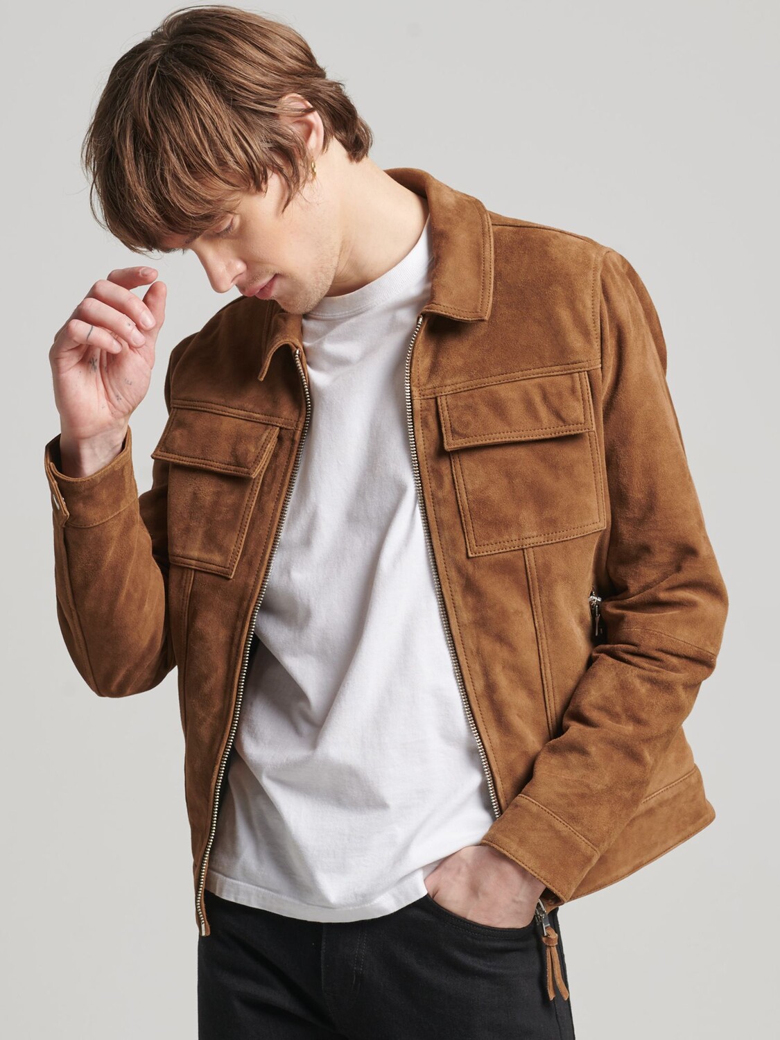 

Замшевая куртка Superdry Studios в стиле 70-х, табачно-коричневый