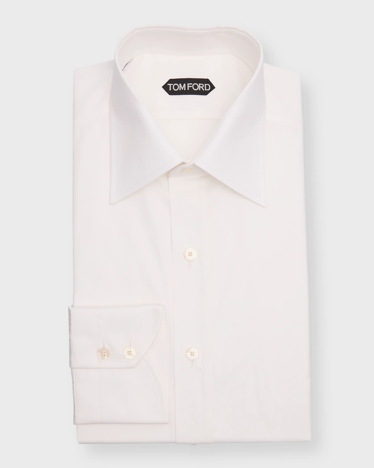 

Мужская хлопковая классическая рубашка TOM FORD, цвет White