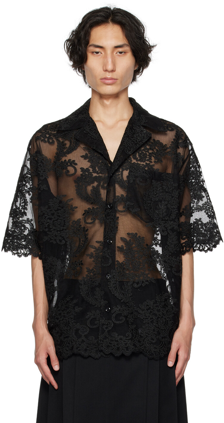 

Черная прозрачная рубашка Simone Rocha