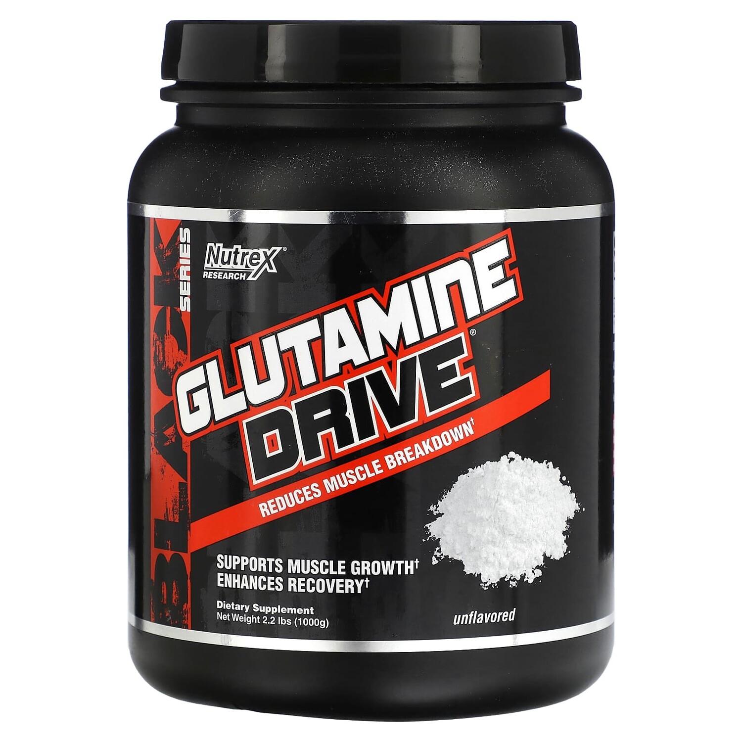 

Glutamine Drive, без добавок, 1000 г (2,2 фунта), Nutrex Research