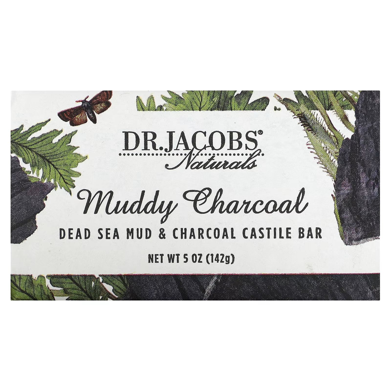 Jacobs Naturals Muddy Charcoal, батончик с грязью Мертвого моря и углем, Кастилия, 5 унций (142 г) Dr. Jacobs Naturals
