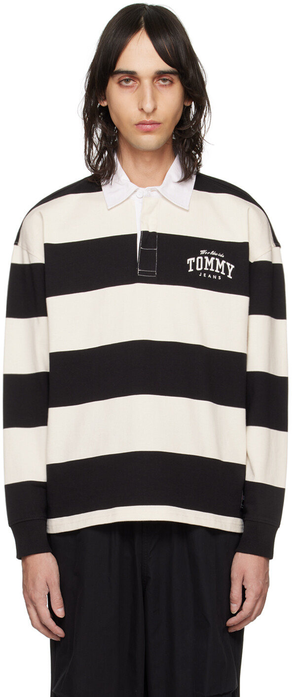

Белая университетская футболка-поло для регби Tommy Jeans