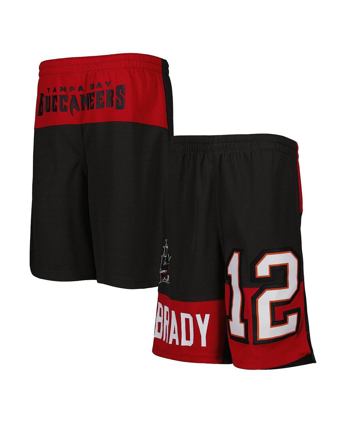 

Черные шорты Big Boys Tom Brady Tampa Bay Buccaneers с именем и номером игрока Outerstuff