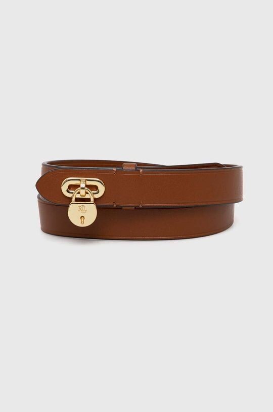 

Кожаный ремень Lauren Ralph Lauren, бежевый