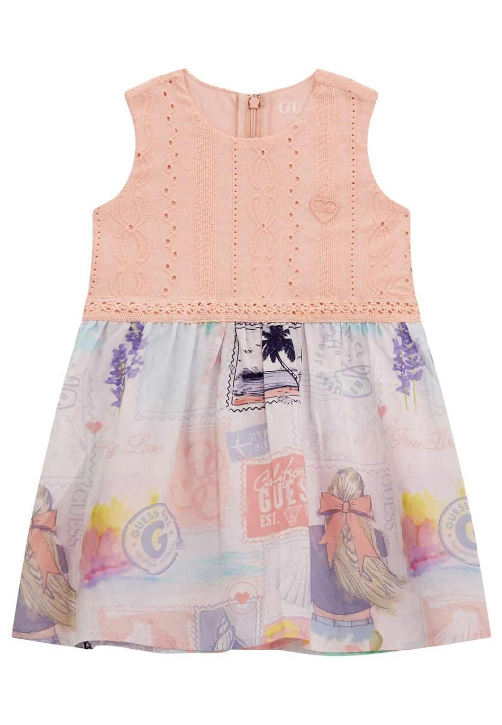 

Трикотажное платье ALLOVER Guess, цвет mehrfarbe rose