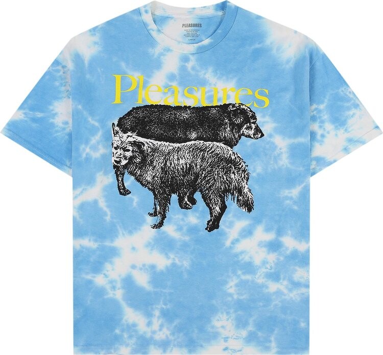 

Футболка Pleasures Wet Dogs 'Blue Dye', синий