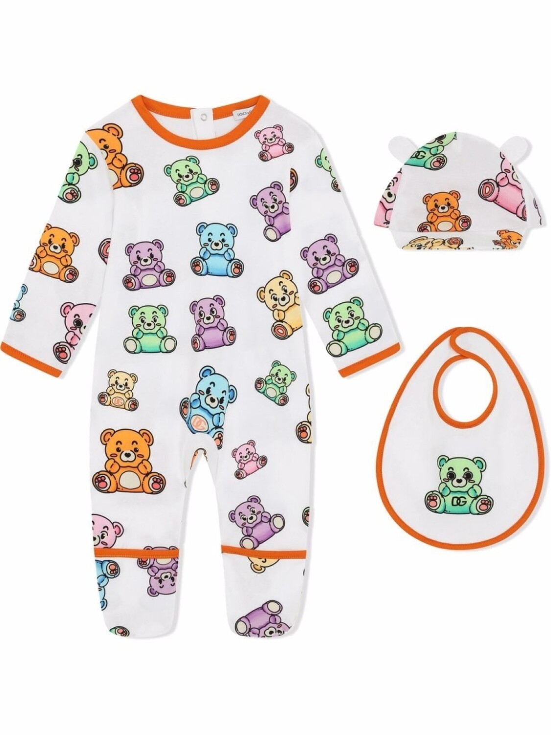 

Dolce & Gabbana комплект для новорожденного с принтом Teddy Bear, белый