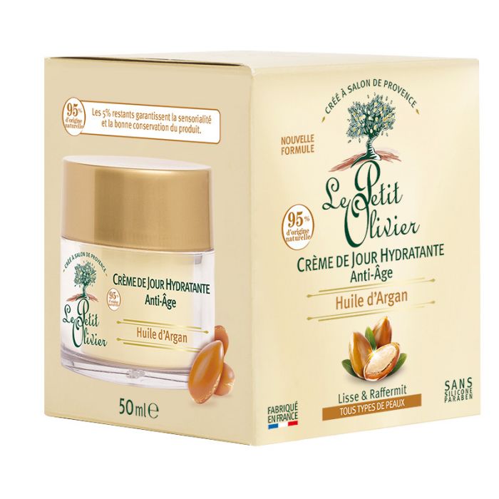 Дневной крем для лица Crema de Día Antiedad con Aceite de Argán Le Petit Olivier, 50 ml набор косметики gift set aceite de argán revuele 50 ml