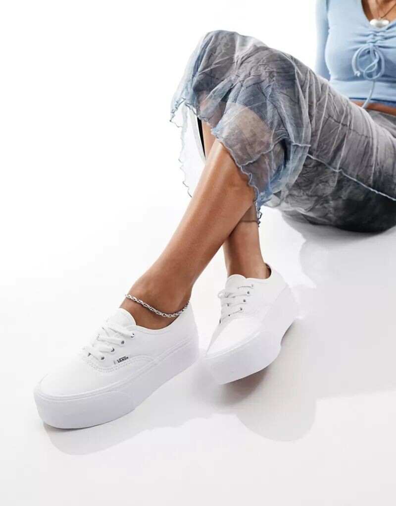 

Белые кроссовки Vans Authentic Stackform