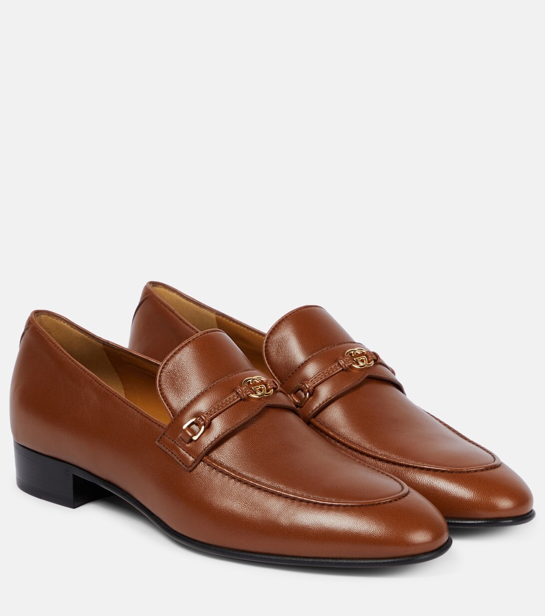 

Кожаные лоферы Horsebit Gucci, коричневый