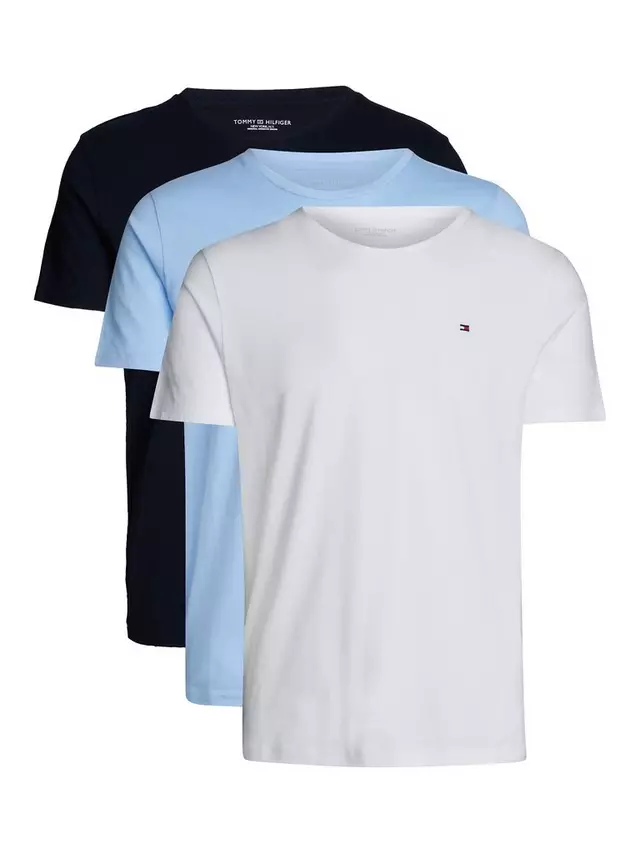 

Футболка Tommy Hilfiger Logo 3 шт, цвет white/blue/navy