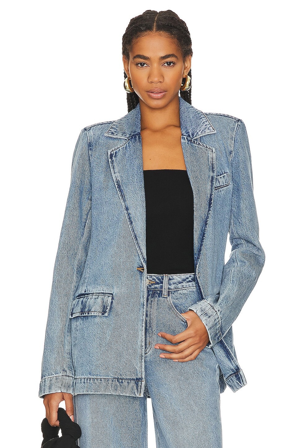

Пиджак WeWoreWhat Denim, цвет Denim Blue