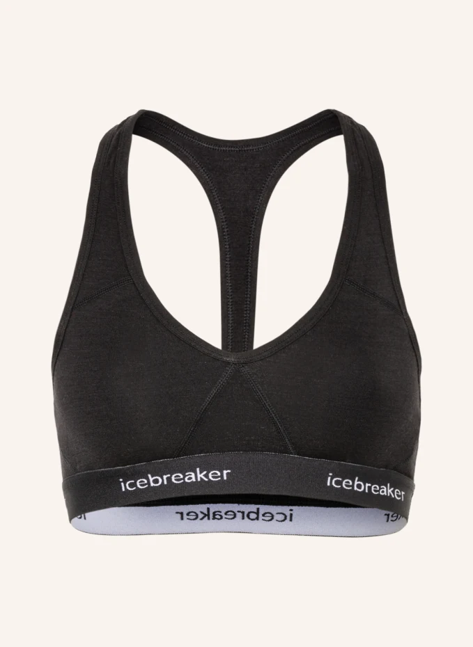 

Спортивный бюстгальтер merino sprite racerback Icebreaker, черный
