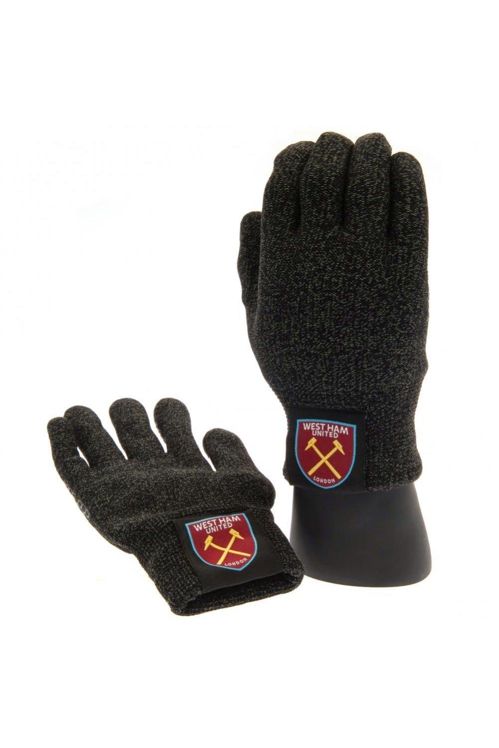 Роскошные перчатки для сенсорного экрана West Ham United FC, серый перчатки трикотажные 5 пар