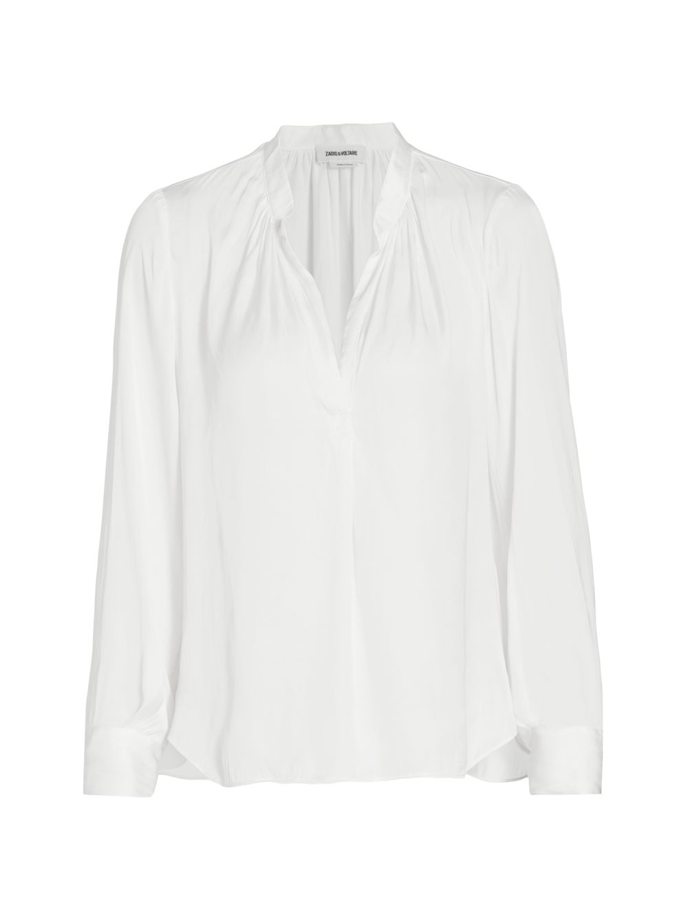 цена Атласная блузка с драпировкой Tink ZADIG & VOLTAIRE, экру