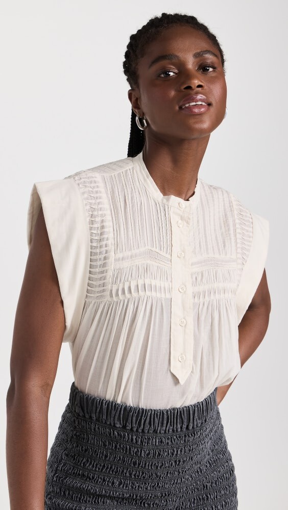 

Блуза Isabel Marant Étoile Leaza, экру