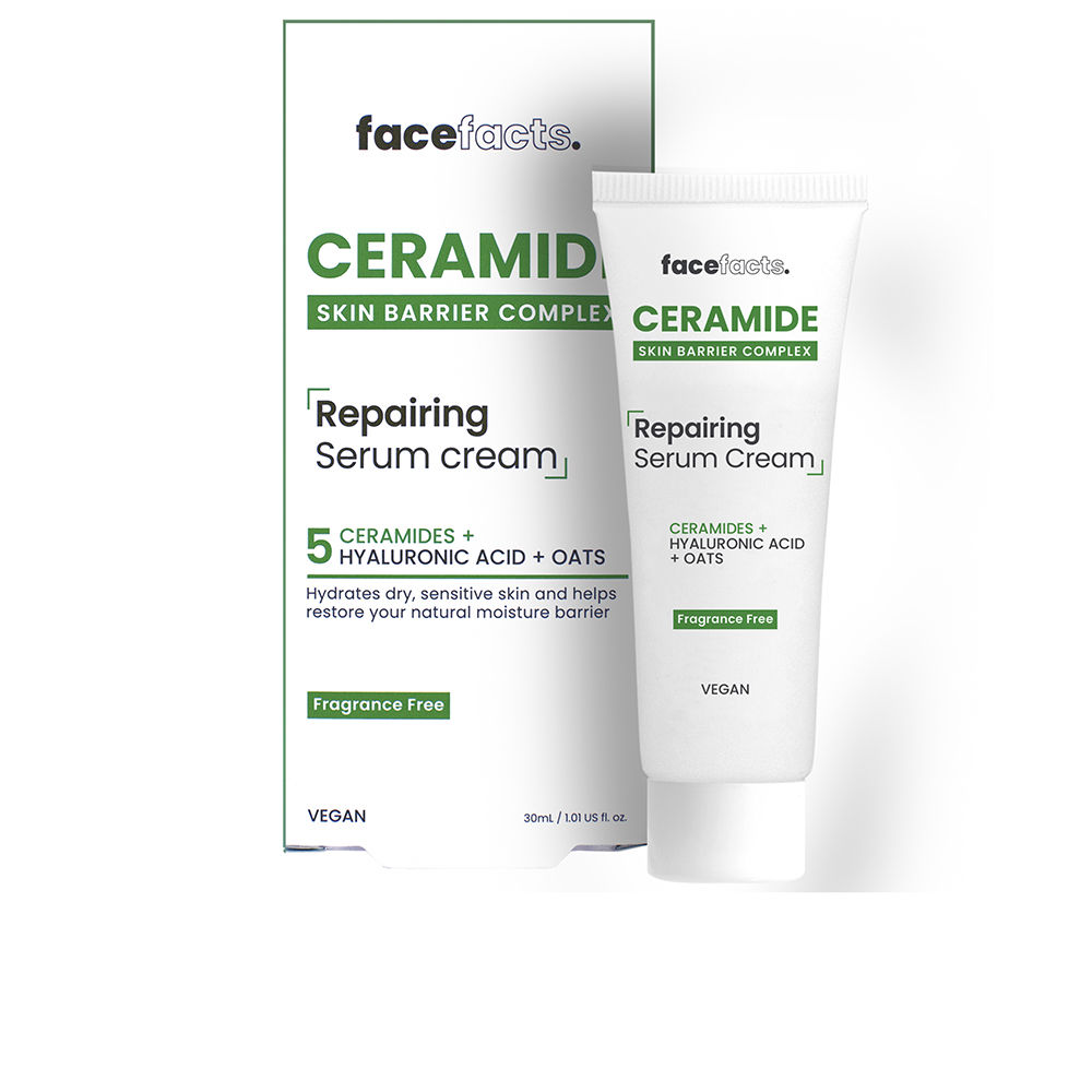 цена Увлажняющий крем для ухода за лицом Ceramide repairing serum cream Face facts, 30 мл