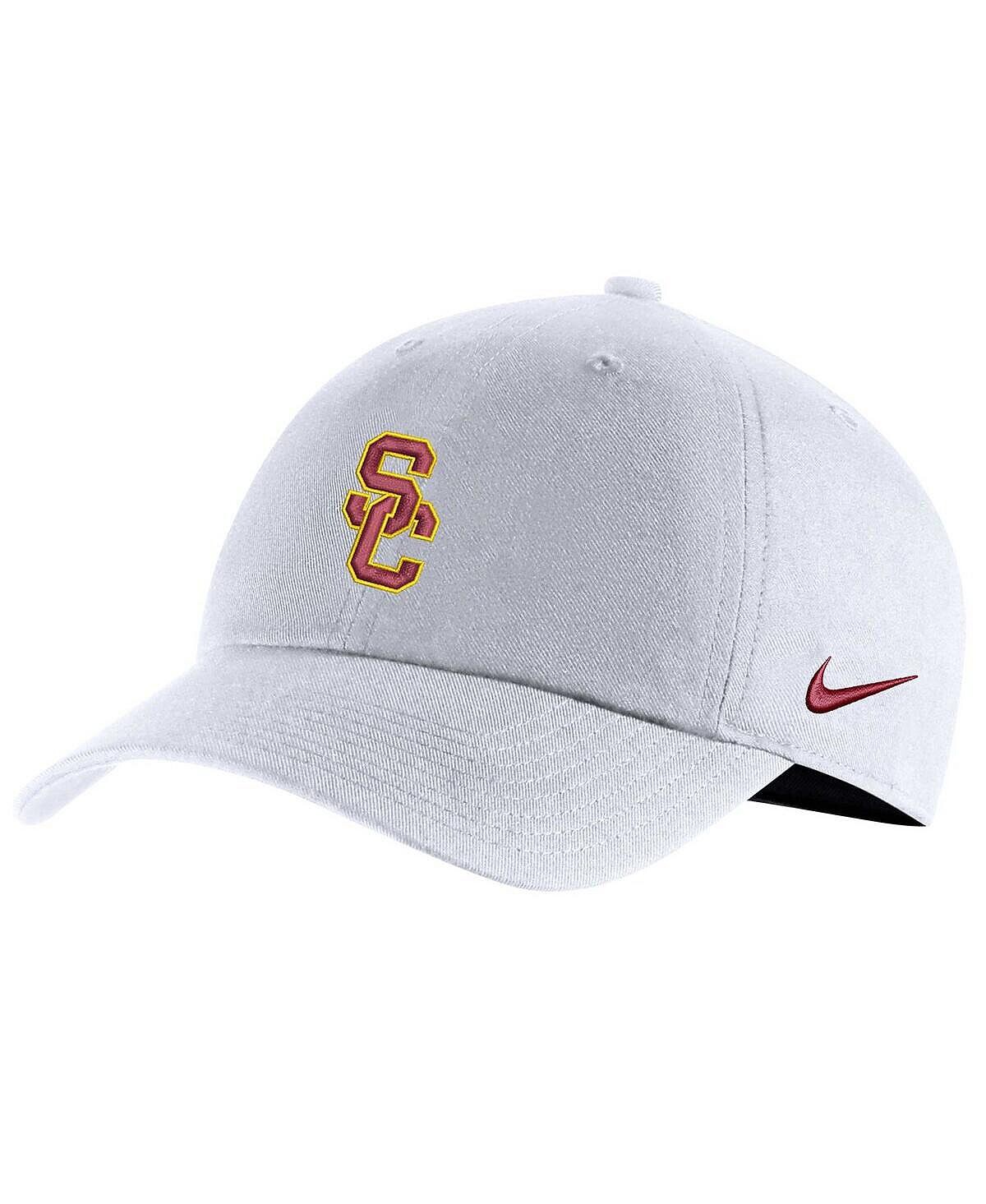 

Мужская белая регулируемая шапка с логотипом USC Trojans Heritage86 Nike
