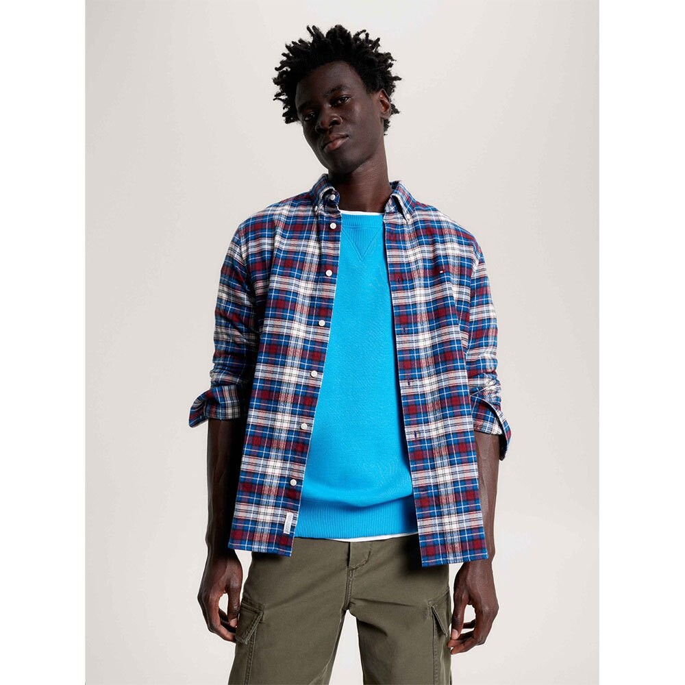 

Рубашка Tommy Hilfiger Brushed Tartan Small, синий