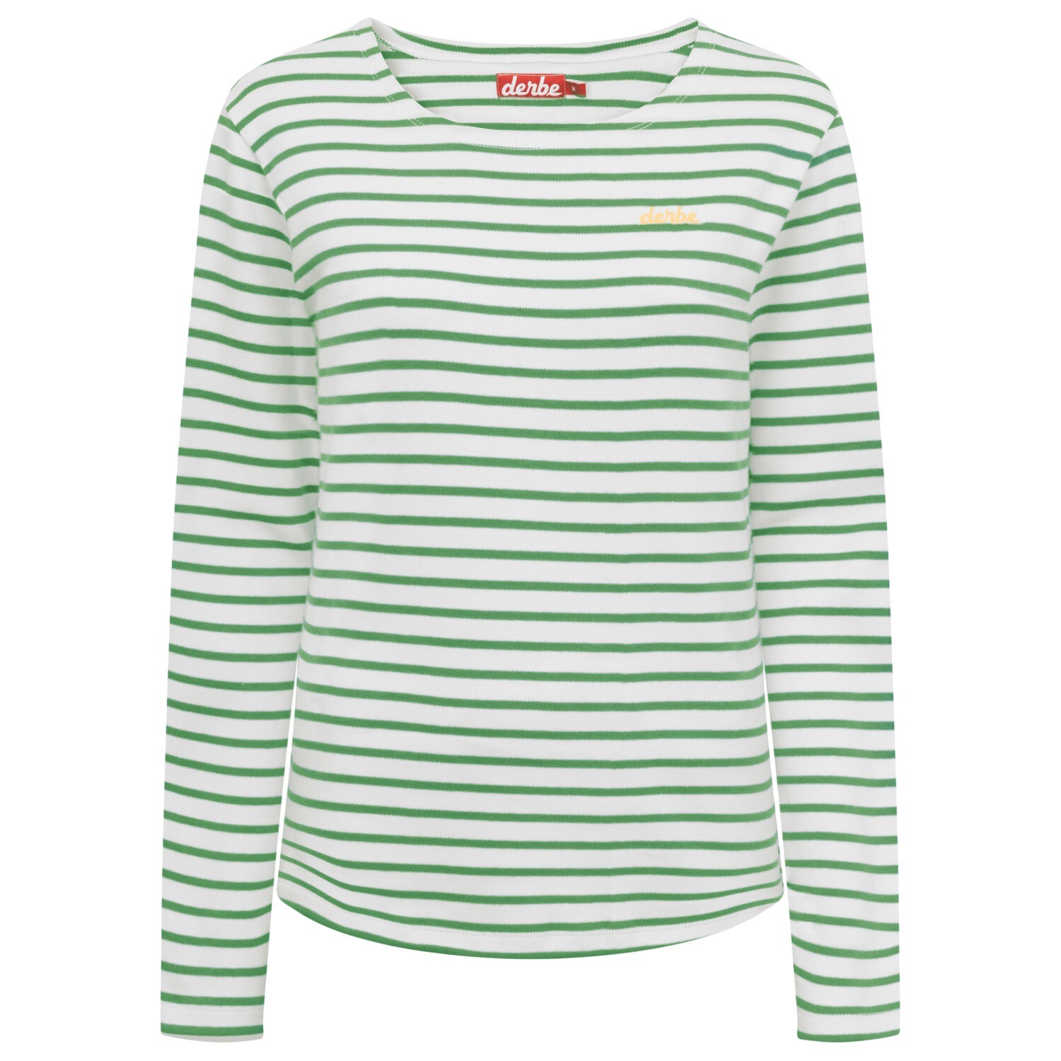 Лонгслив Derbe Women's L/S Interstriped, цвет Off White/Amagreen рубашка с длинным рукавом mango kids цвет off white