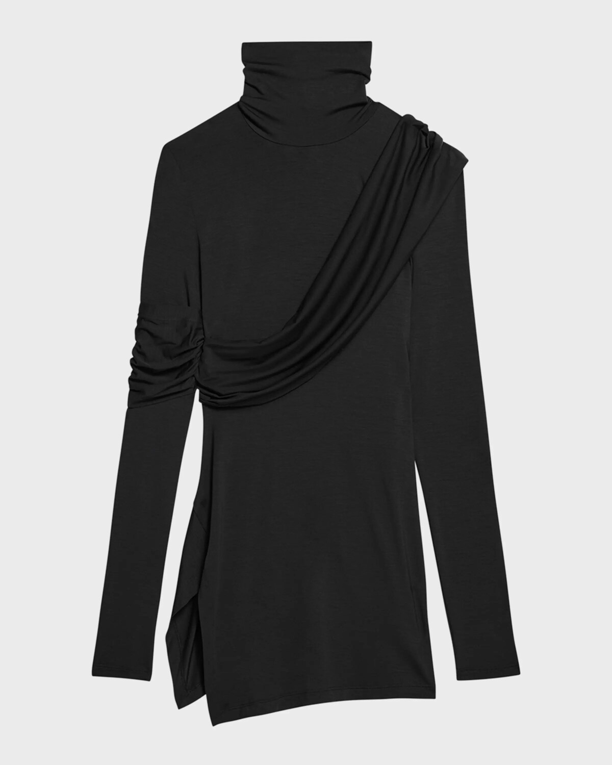 

Вязаный топ с драпировкой и водолазкой Helmut Lang, цвет Blk