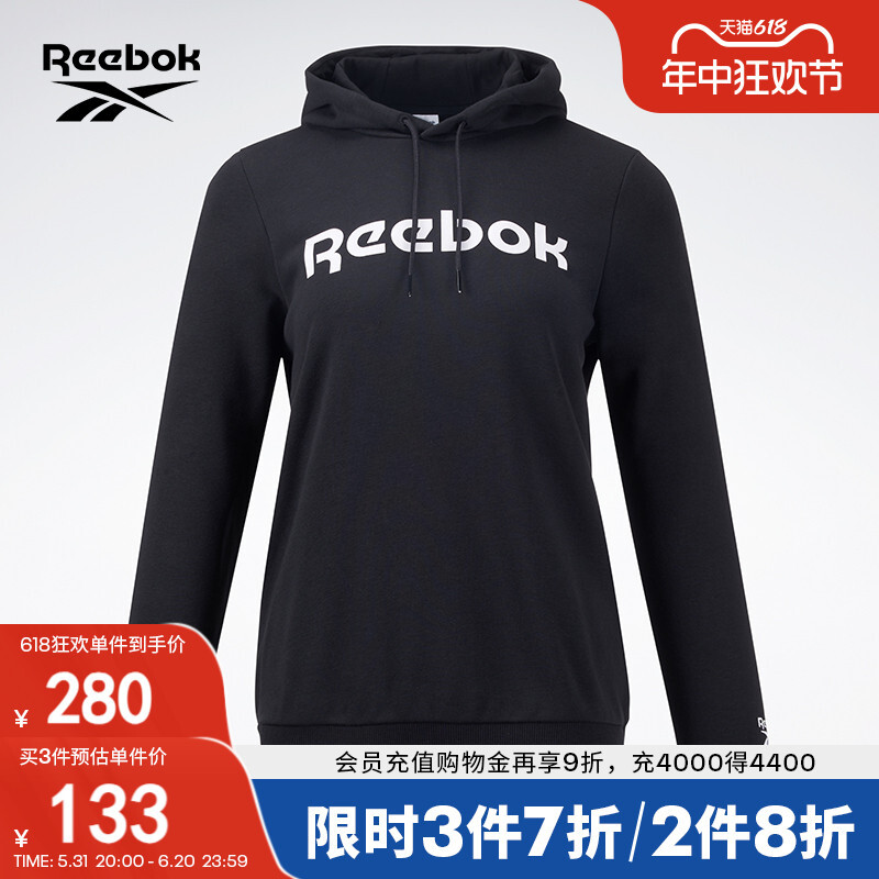 

Толстовка женская Reebok с капюшоном, черный