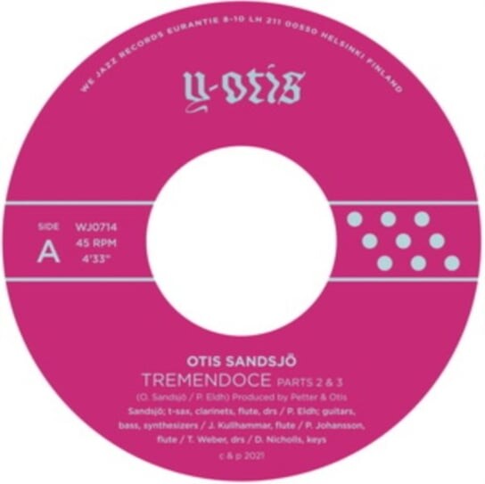 

Виниловая пластинка Sandsjo Otis - Tremendoce Parts 2 & 3/Skerry