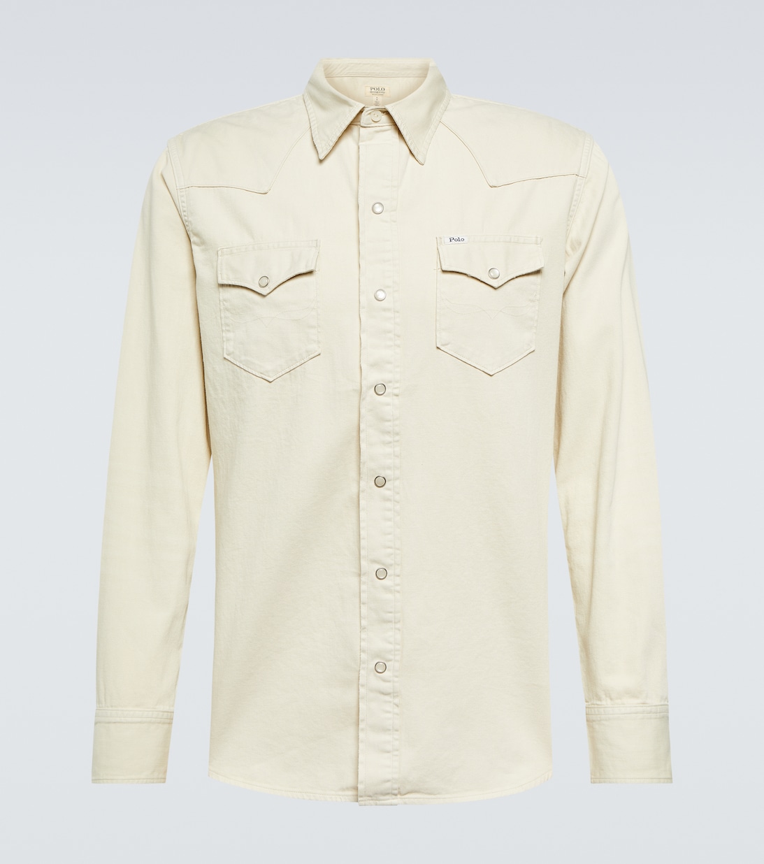 Рубашка из хлопкового габардина Polo Ralph Lauren, бежевый